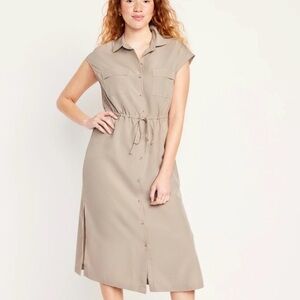 Old Navy | Women’s Cap-sleeve Dress | Tan | M